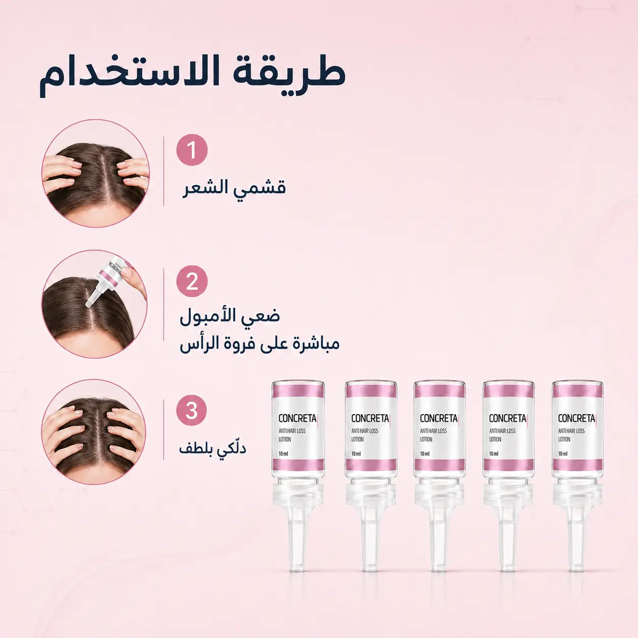 طريقة استخدام أمبولات كونكريتا - عبوة 5 أمبولات